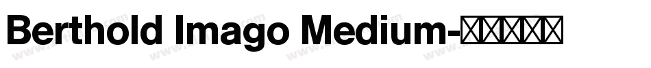 Berthold Imago Medium字体转换